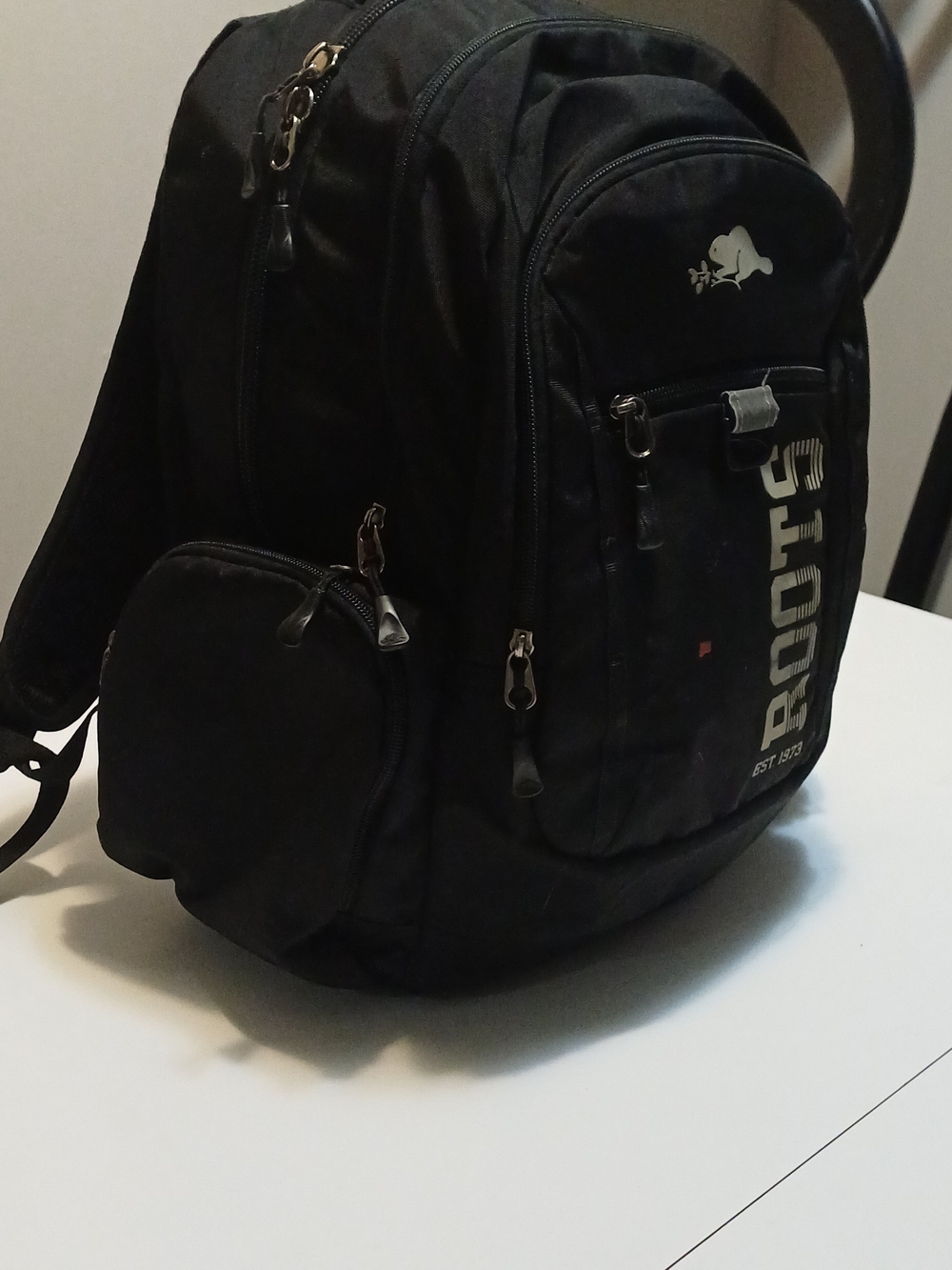 Boots Black Backpack with Multiple Zip Pockets